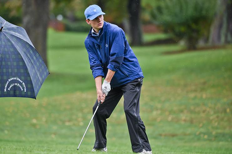 George May, ‘19, hopes to help drive the golf team to its first conference title in seven years. Photo courtesy of W&L Sports Info.