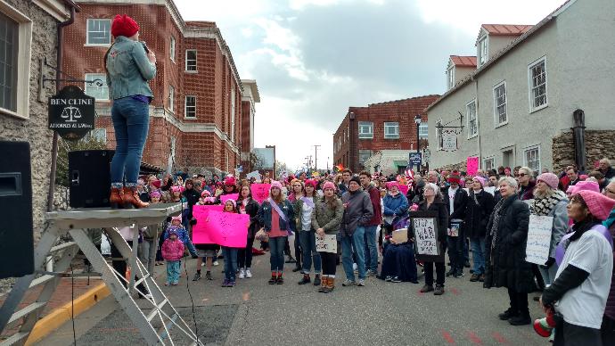 Lexington Womens Rights Rally. Photo by WDBJ7