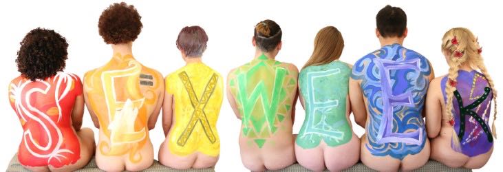 Each+years+Sex+Week+features+a+banner+with+painted%2C+nude+students.+Photo+courtesy+of+Melina+Bell.