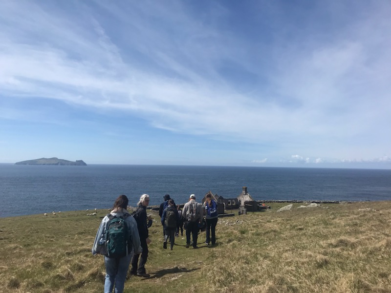 Students in ENGL/REL-387 hike in Ireland. Photo courtesy of Mary North Jones, 21. 