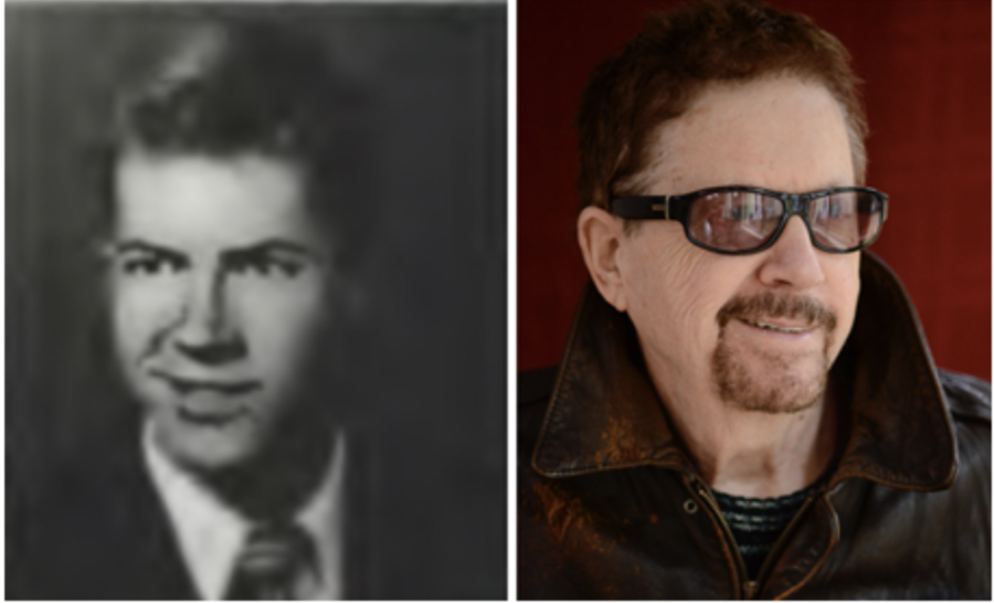  Left: Tom Robbins in 1952, courtesy of Calyx. Right: Robbins today. Photo courtesy of Robbins.
