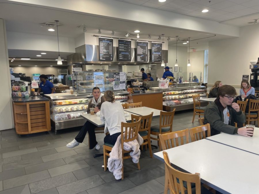 Café 77, also known as Coop, will be closed after February break for renovations. Evans Dining Hall will offer late night options to mimic the menu. Photo by Bri Hatch, 23