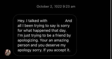 Vergara direct messaged one of his victims and apologized after he assaulted her Oct. 1. (Screenshots shared by victim)