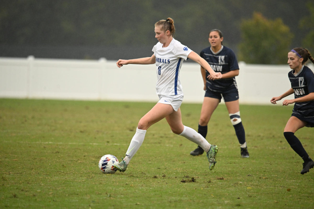 Sarah Zimmerman, ‘26, hopes to go further in the ODAC tournament
this year for women’s soccer. Photo courtesy of Generals Sports