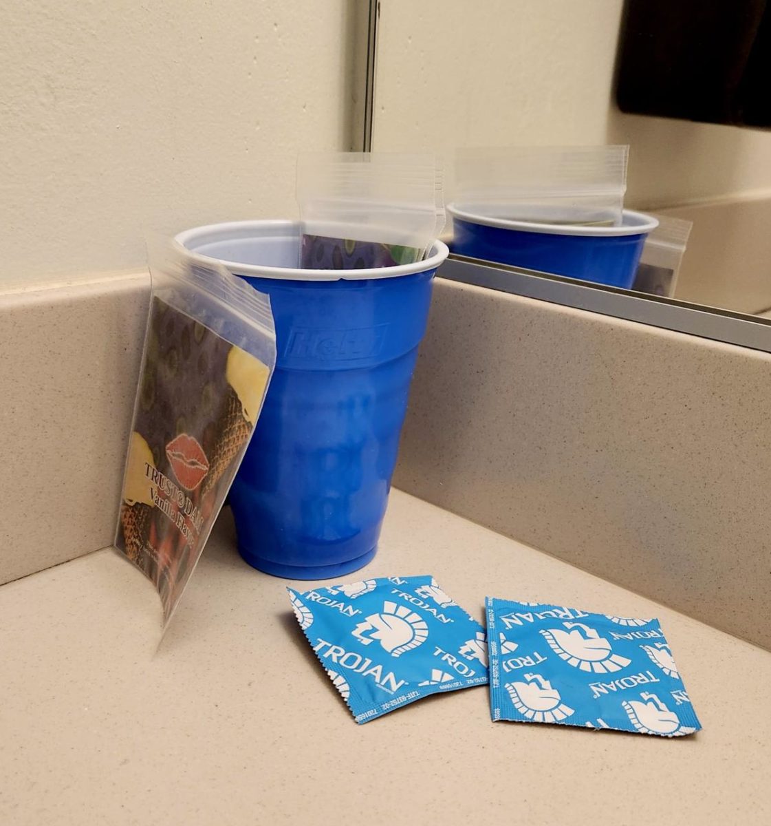 Jan Kaufman’s office gives condoms and lube to resident advisors, who can then distribute the products to their residents or leave them available in bathrooms.