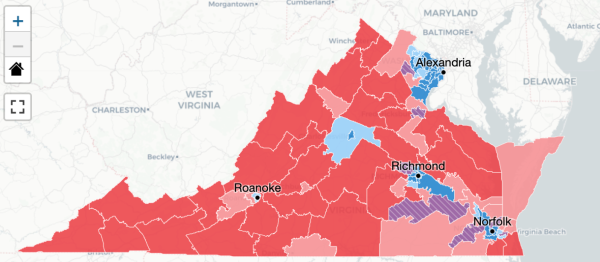 Virginias new electoral map.