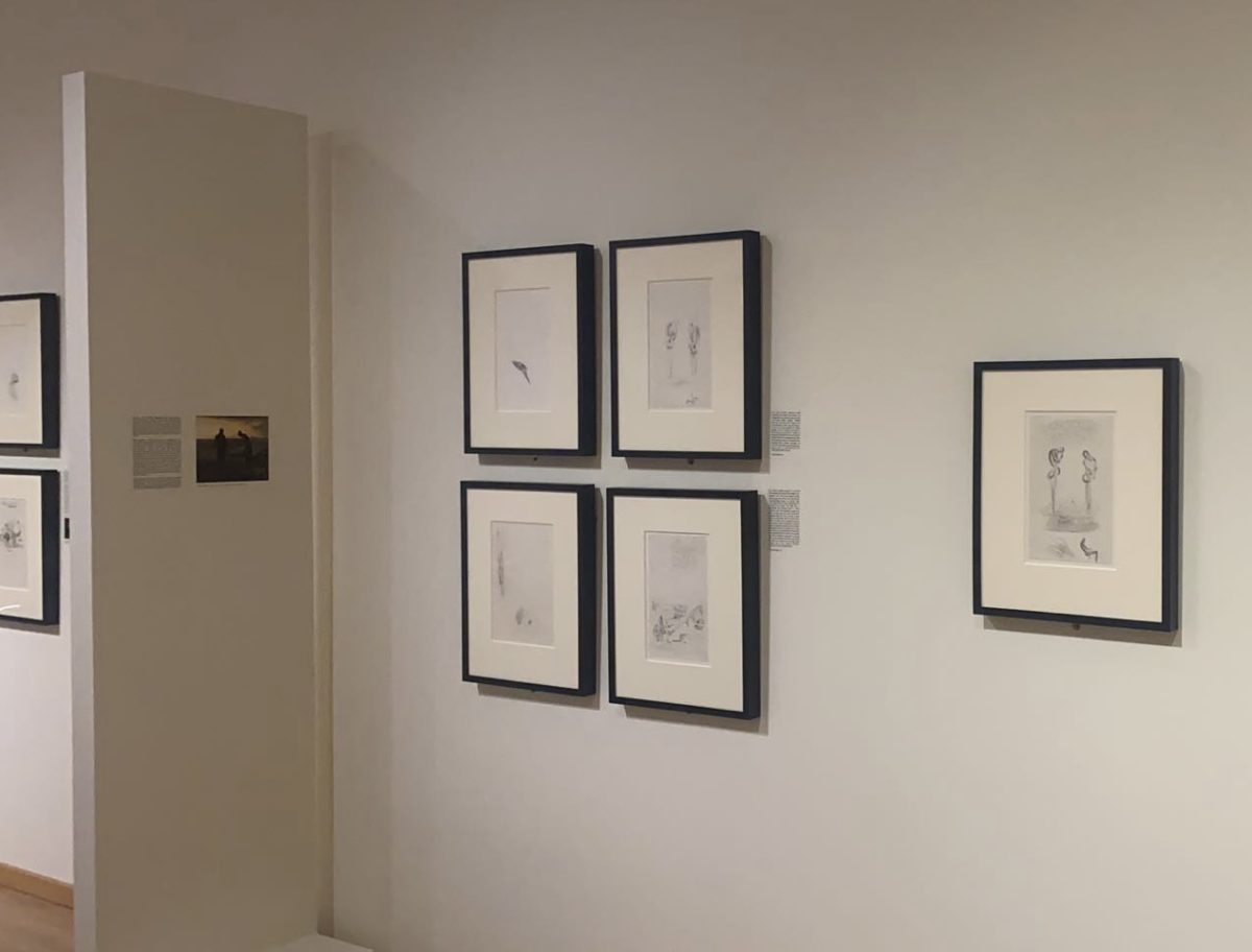 The exhibit showcases several of Dali’s interpretations of Millet’s Angelus.
