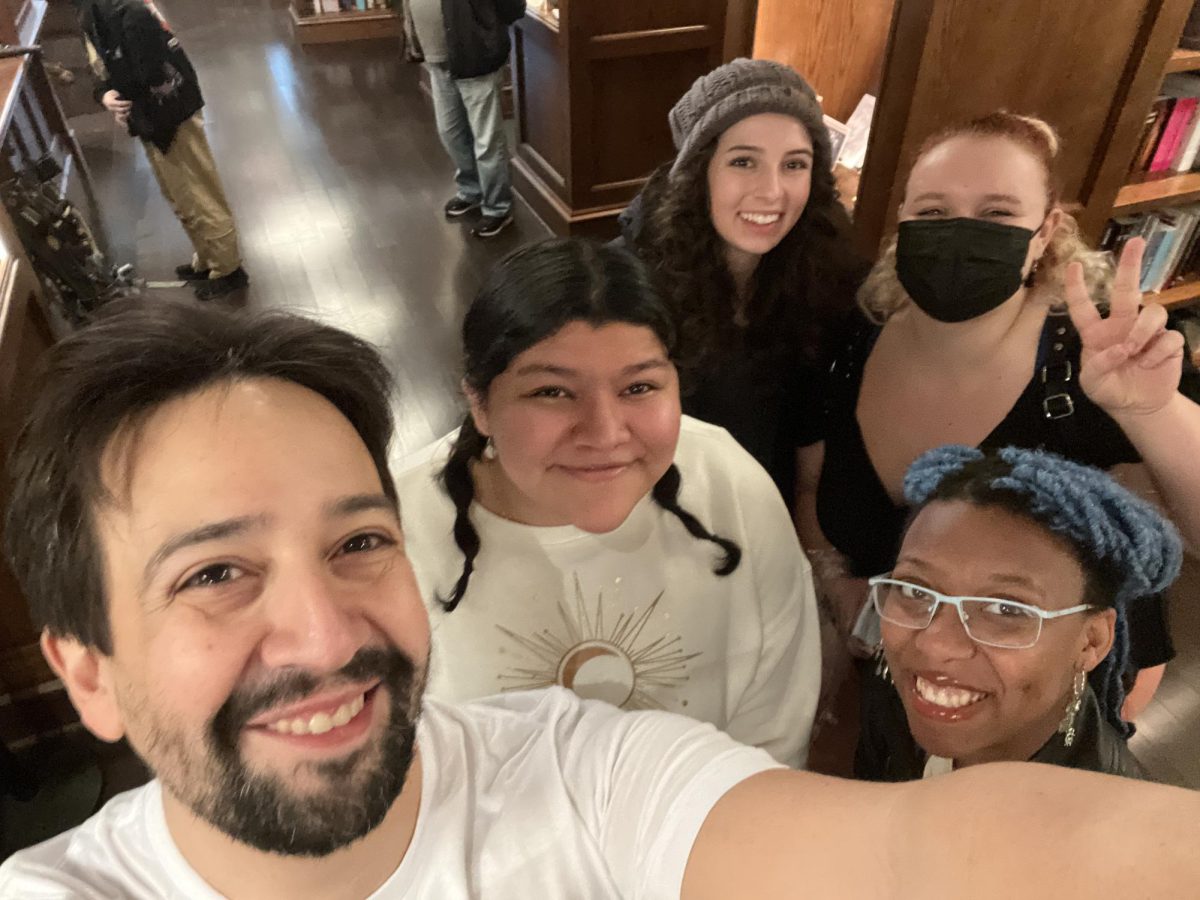 Students met “Hamilton” and “In the Heights” creator Lin-Manuel
Miranda while in New York City.