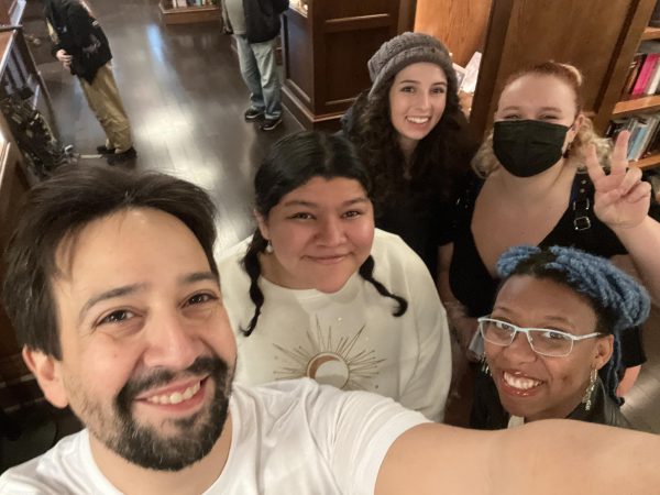 Students met “Hamilton” and “In the Heights” creator Lin-Manuel
Miranda while in New York City.