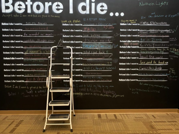Candy Changs Before I Die wall has inspired students to reflect on human nature.