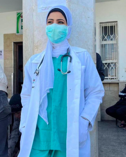Nour Alshaer, 22, is from Gaza and returned there to attend medical school.  