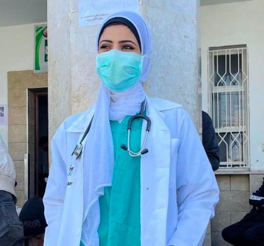 Nour Alshaer, 22, is from Gaza and returned there to attend medical school.  