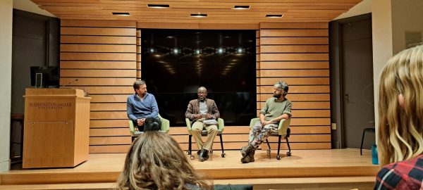 Professors Seth Cantey, Mohamed Kamara and Matthew Chalmers reflected on the past year of war in the Middle East in Northen Auditorium on Oct. 15. 