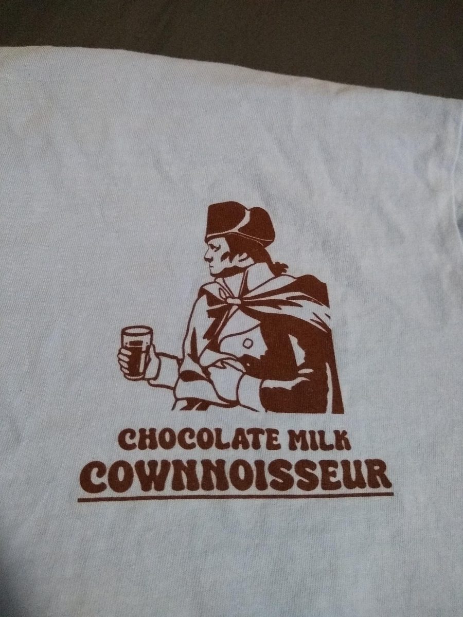 The prized Chocolate Milk Mile t-shirt. 