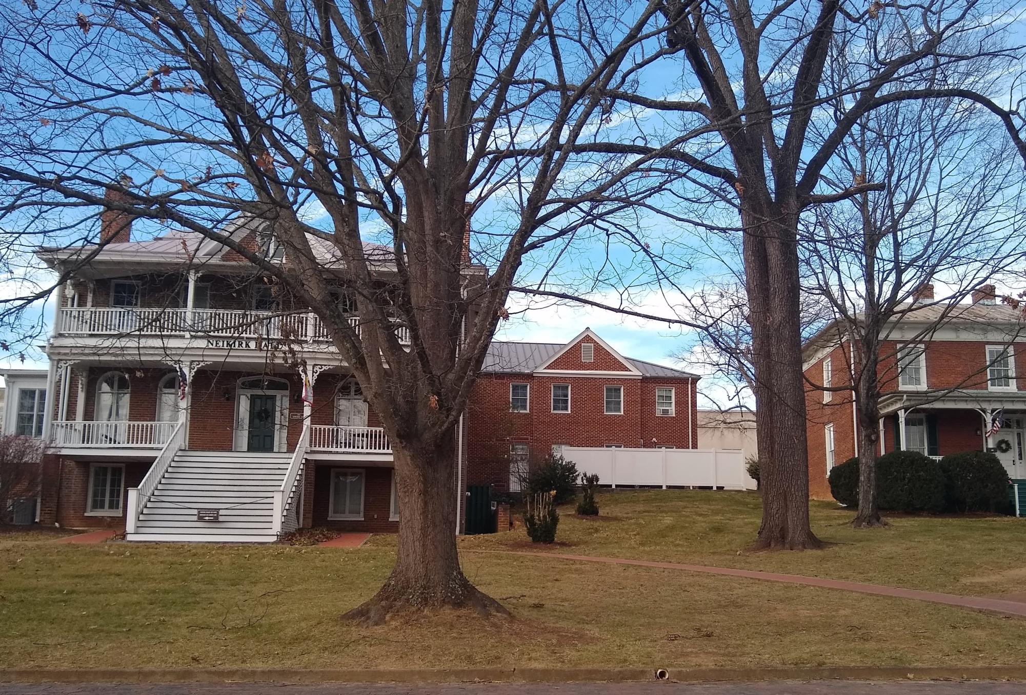 Virginia Military Institute will tear down three buildings on Letcher Avenue, two of which are recognized by the Historic Lexington Foundation. 