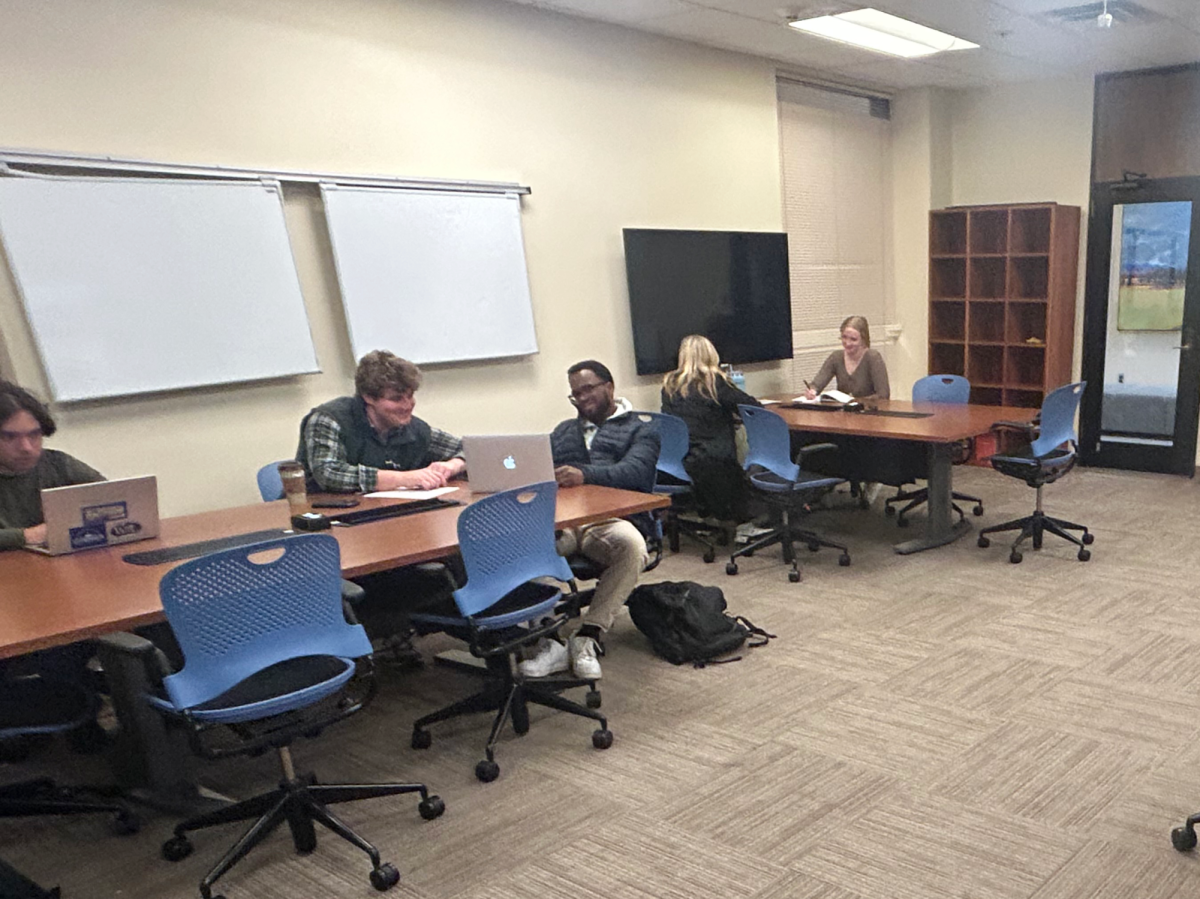 Students at Washington and Lee use their laptops in class. Some professors have limited cell phone usage.