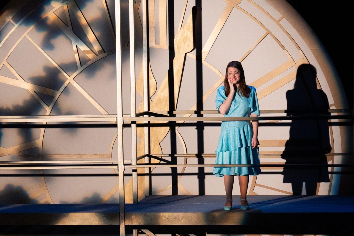 Lead actor Ryleigh Love, ’29, gives a compelling performance as the radium dial worker Catherine Donohue. 